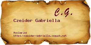 Czeider Gabriella névjegykártya