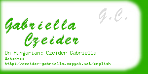 gabriella czeider business card